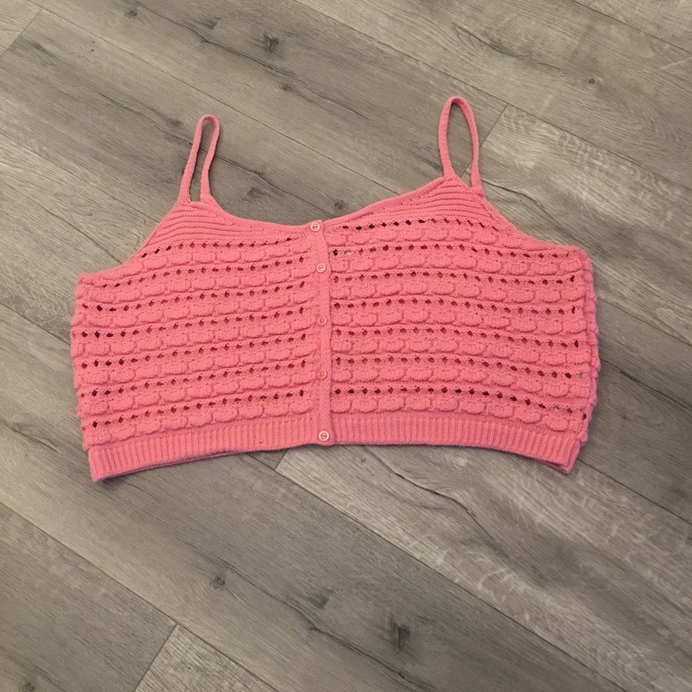 Reclaimed Vintage Crochet Cropped Sweater Camisole